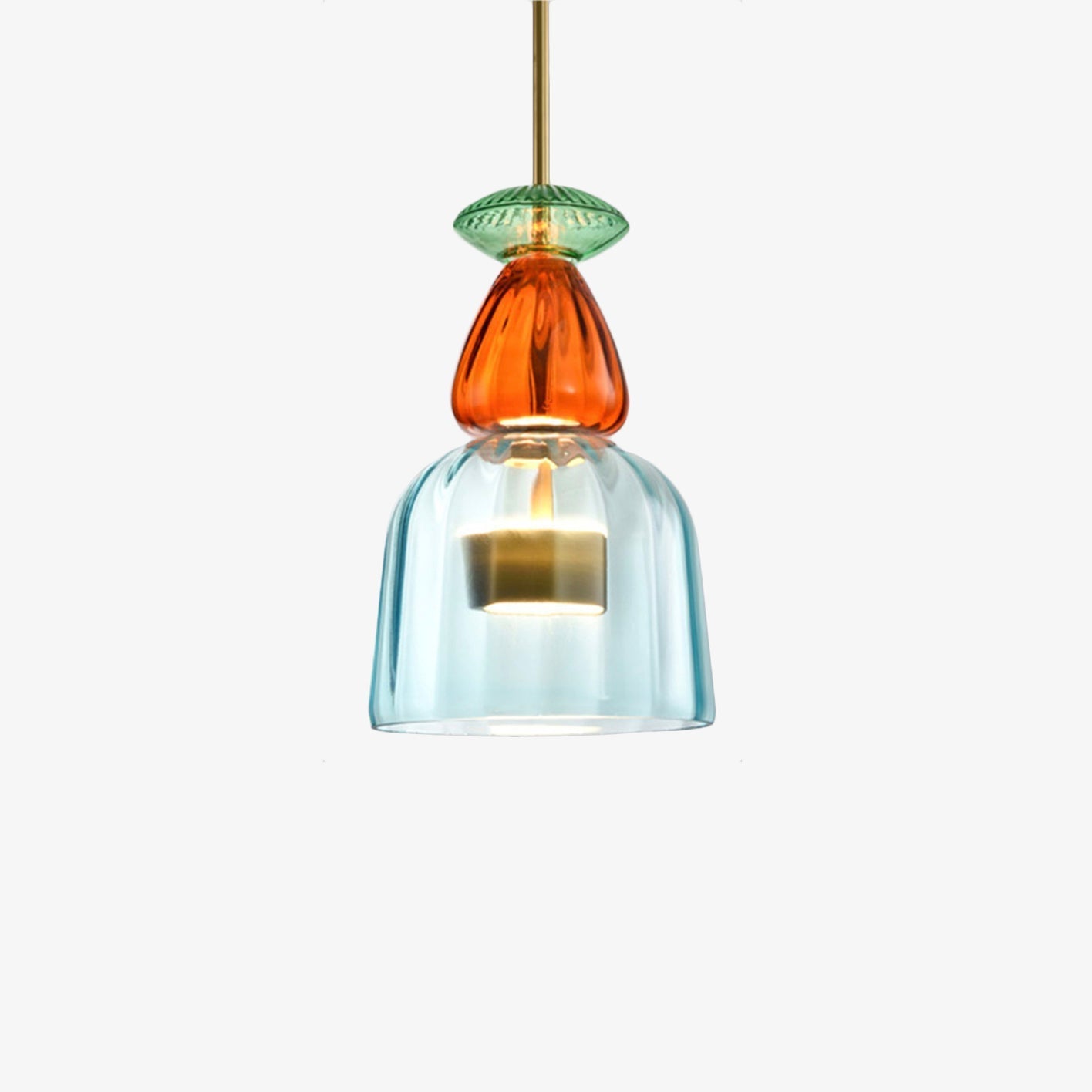 Suspension design à LED en verre coloré Illumy