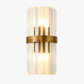 Applique murale design à LED dorée avec verre cristal en cascade Luxury
