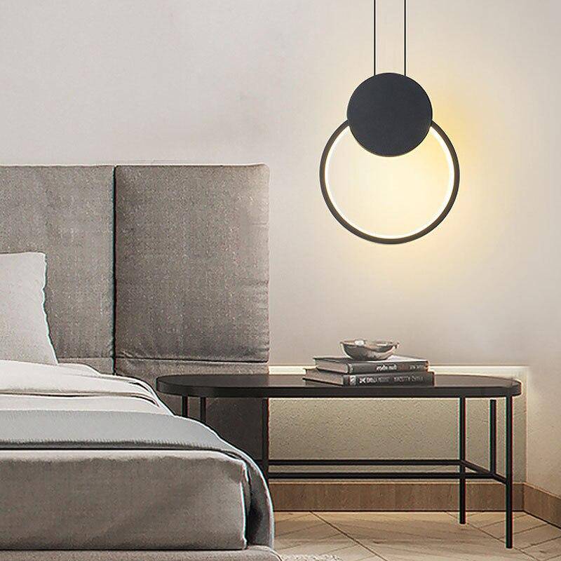 Suspension design LED aux formes géométriques en métal Luxury