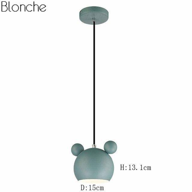 Suspension design à LED en forme de Mickey Mouse coloré