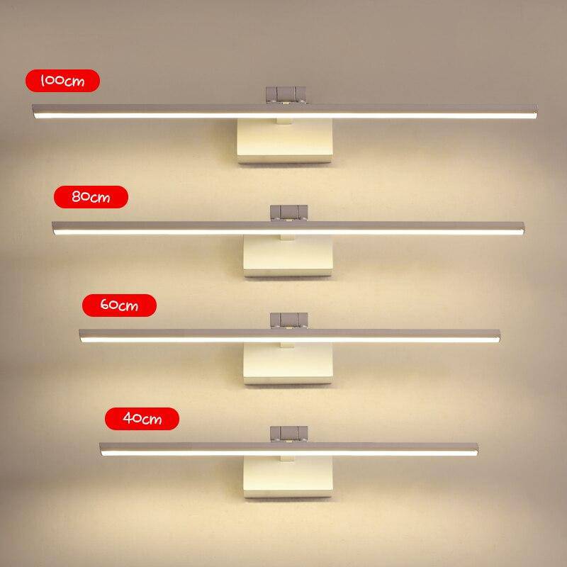 Applique murale longue à LED pour miroir