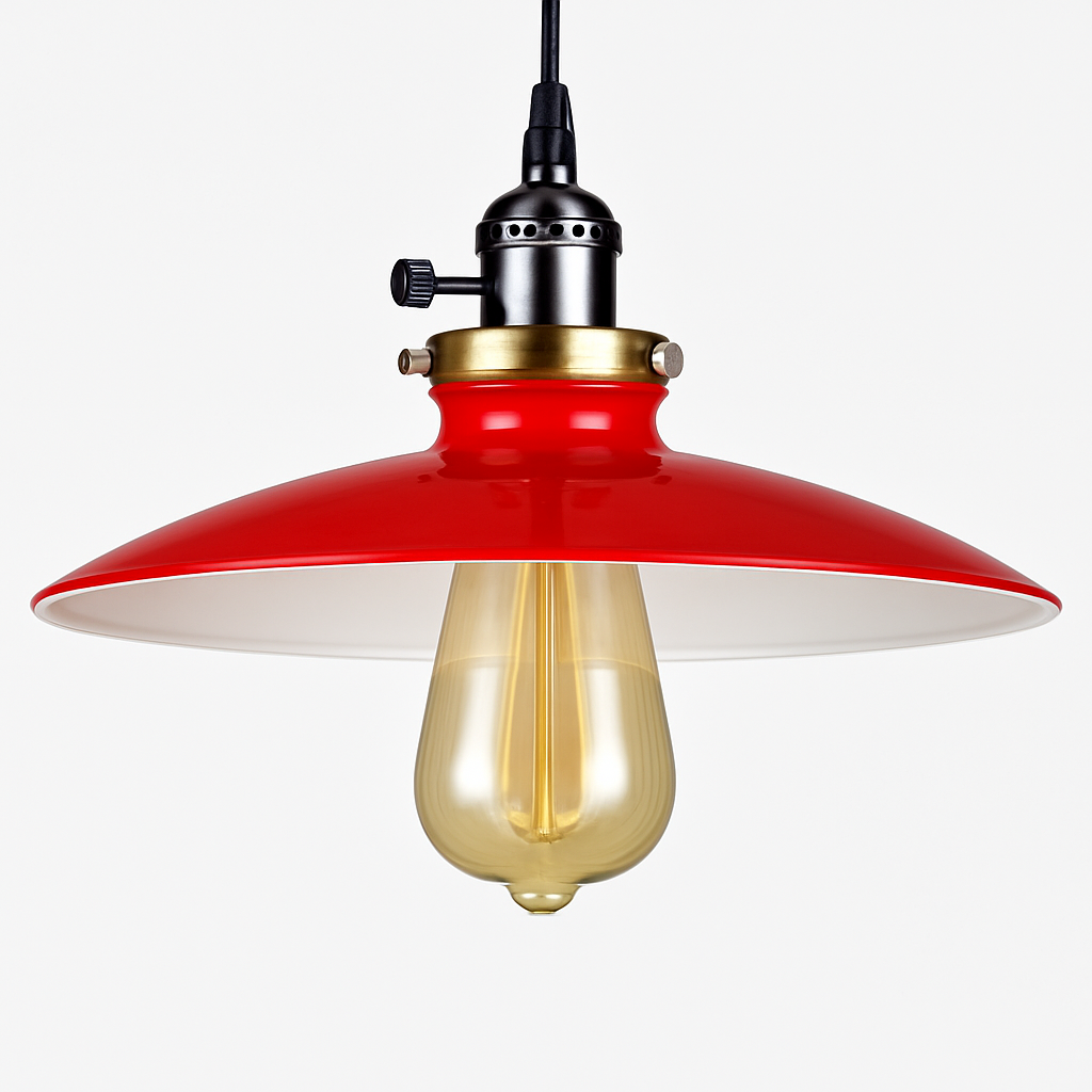 Suspension vintage à LED style rétro en métal